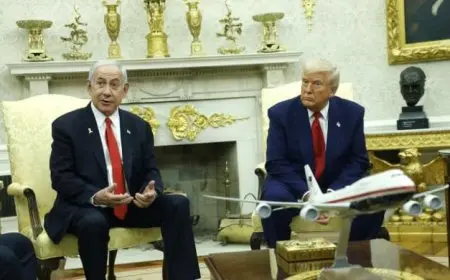 نتنياهو يرفض دعم إقامة دولة فلسطينية خلال مباحثاته مع ترامب