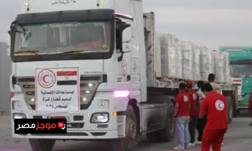 قافلة مساعدات إنسانية جديدة تصل إلى فلسطينيي قطاع غزة رقم 35