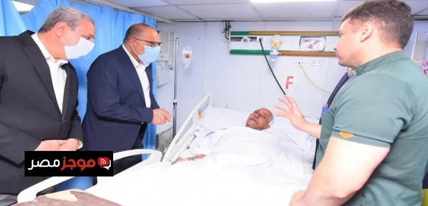 زيارة وزير العمل ومحافظ الغربية لمصابى حادث حريق مصنع بالمحلة الكبرى وتقديم العزاء لأسر الضحايا