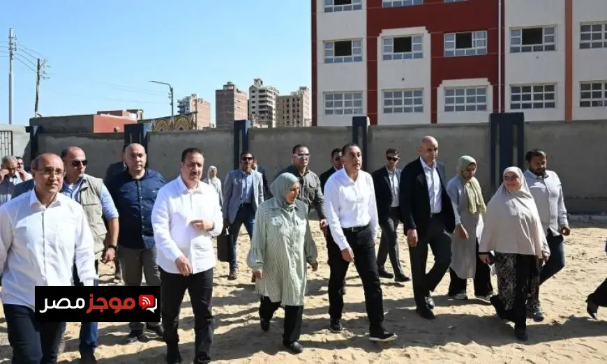 مدبولي يقوم بجولة تفقدية لمشروعات إنشاء المدرسة المصرية اليابانية الجديدة في شبين الكوم