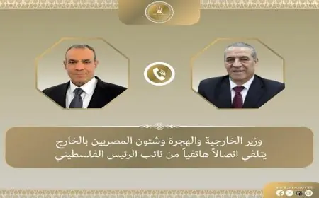 عبد العاطي يناقش مع نائب الرئيس الفلسطيني خطوات إنهاء الحرب في قطاع غزة