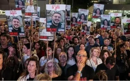 احتجاجات ضخمة في تل أبيب تطالب ترامب ونتنياهو بالتوصل إلى اتفاق لوقف الحرب