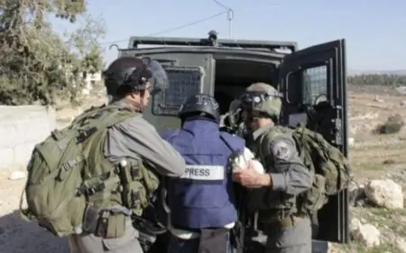 احتجاز طاقم تلفزيون فلسطين في جنين لعدة ساعات على يد الاحتلال الإسرائيلي