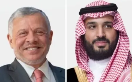الملك عبدالله وولي العهد السعودي يناقشان أحدث التطورات في المنطقة عبر اتصال هاتفي