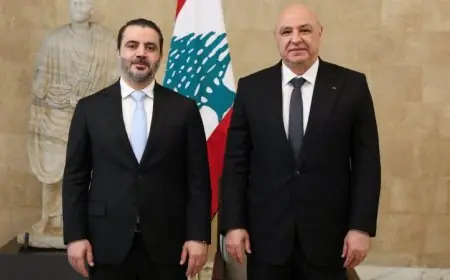 الرئيس اللبناني يؤكد أهمية تعزيز العلاقات مع سوريا على أسس الاحترام المتبادل