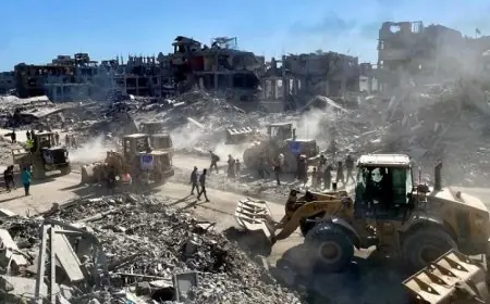 الهيئة العربية للإعمار والأمم المتحدة الإنمائي تبدأان حملة لإزالة الركام في غزة