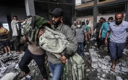 استشهاد 4 فلسطينيين وانتشال 121 جثمان في قطاع غزة منذ فجر اليوم