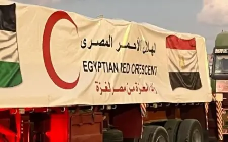 الهيئة الهلال الأحمر المصري تطلق قافلة زاد العزة بـ400 شاحنة محملة بـ9000 طن من المساعدات الإنسانية لغزة