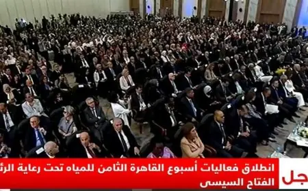 أسبوع القاهرة الثامن للمياه يبدأ برعاية الرئيس السيسي ويدعو للتوعية بأهمية المياه