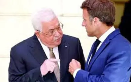 الرئيس الفلسطيني يلتقي بنظيره الفرنسي في قمة شرم الشيخ لتعزيز العلاقات الثنائية