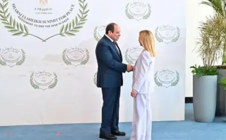 رئيسة وزراء إيطاليا تؤكد دعم بلادها لإعادة إعمار غزة وتعزيز حل الدولتين