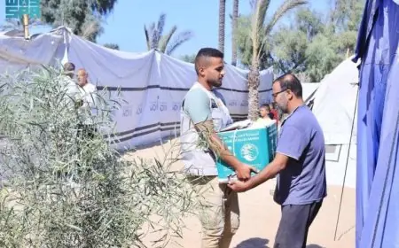 سلمان للإغاثة يستمر في توزيع السلال الغذائية على النازحين في مخيمات جنوب قطاع غزة