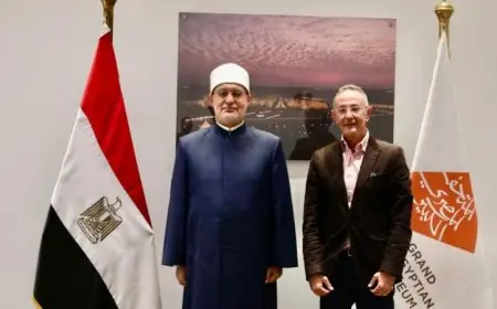 مفتي الجمهورية يلتقي برئيس المتحف المصري الكبير لتعزيز التعاون المشترك وتعزيز الثقافة المصرية