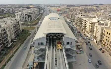 تحويلات مرورية ضرورية لأعمال رفع كوبري المشاة بمحطة مونوريل جامعة مصر في الجيزة