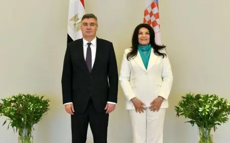 سفيرة مصر تضع بصمتها في كرواتيا بتقديم أوراق اعتمادها للرئيس الكرواتي