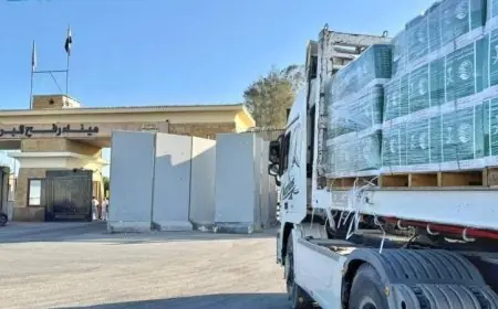 إرسال دفعة جديدة من المساعدات الإغاثية من السعودية عبر منفذ رفح إلى كرم أبوسالم