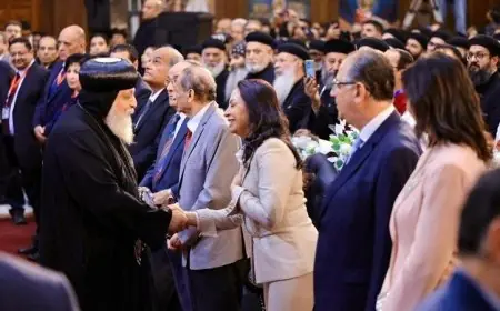 مايا مرسي تشارك في الاحتفال بالعيد المئوي لافتتاح كنيسة السيدة العذراء مريم