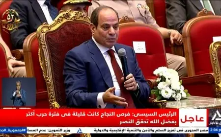 الرئيس السيسي يؤكد أن أحداث 2011 كانت حربا جديدة نجت منها مصر بسلام