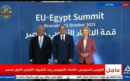 الرئيس السيسي يصل إلى مقر المفوضية الأوروبية لبدء فعاليات القمة بث مباشر