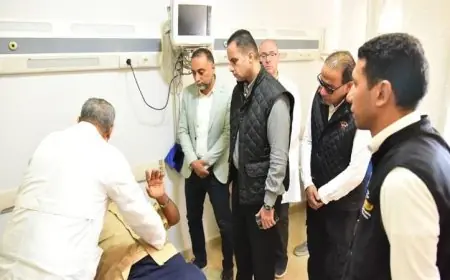 نائب وزير الصحة يقوم بجولة تفقدية في مستشفى نخل المركزي لتحسين جودة الخدمات الصحية في شمال سيناء