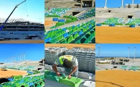 وزارة الرياضة تكشف عن إنجاز انتهاء أعمال بناء استاد النادي المصري الجديد