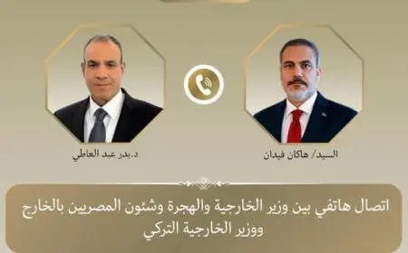 وزير الخارجية يؤكد مع نظيره التركي ضرورة تعزيز وقف إطلاق النار في قطاع غزة