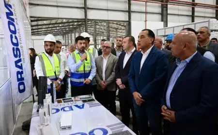 رئيس الوزراء يدشن مصنع أدو مينا لصناعة مواد البناء في المنطقة الصناعية بالسخنة