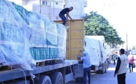 قافلة إغاثية سعودية جديدة تصل اليوم إلى قطاع غزة لدعم المتضررين