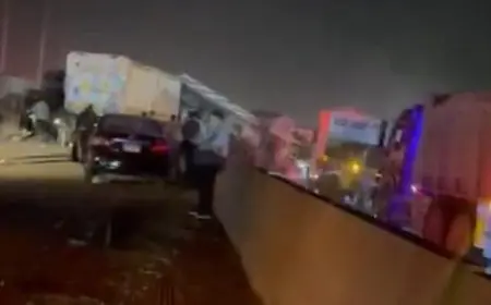 مستشفى بدر الجامعي بحلوان تكشف عن تفاصيل مصابي حادث طريق القاهرة السويس