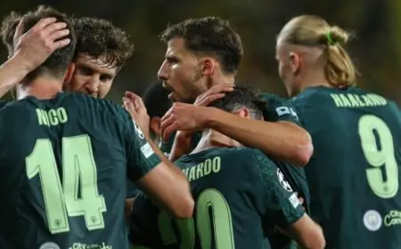 مانشستر سيتي يتغلب على فياريال بثنائية مثيرة بمشاركة مرموش في دوري أبطال أوروبا فيديو