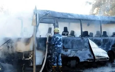 مقتل 4 وإصابة عدد من الأشخاص بانفجار عبوة ناسفة في حافلة حراس المنشآت النفطية بسوريا