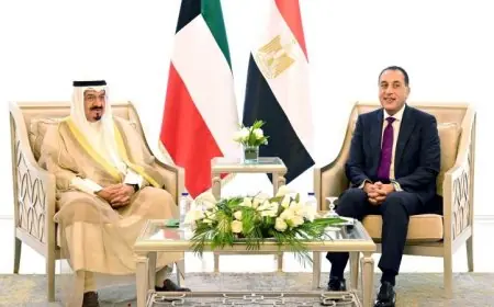 جلسة مباحثات هامة بين رئيسي وزراء مصر والكويت لمناقشة القضايا المشتركة