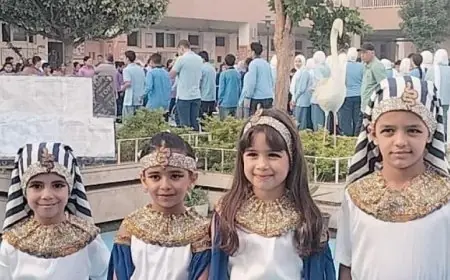 مدارس الجمهورية تحتفل بالمتحف المصري الكبير بزي الفرعوني في صور مدهشة