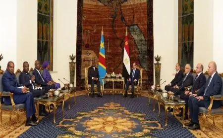 الرئيس السيسى يستقبل رئيس الكونغو الديمقراطية ويؤكد على أهمية افتتاح المتحف للمشاركة الثقافية