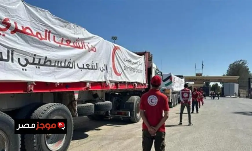 المساعدات الإنسانية لغزة 600 شاحنة تدخل يوميا وفق الاتفاق مع جيش الاحتلال