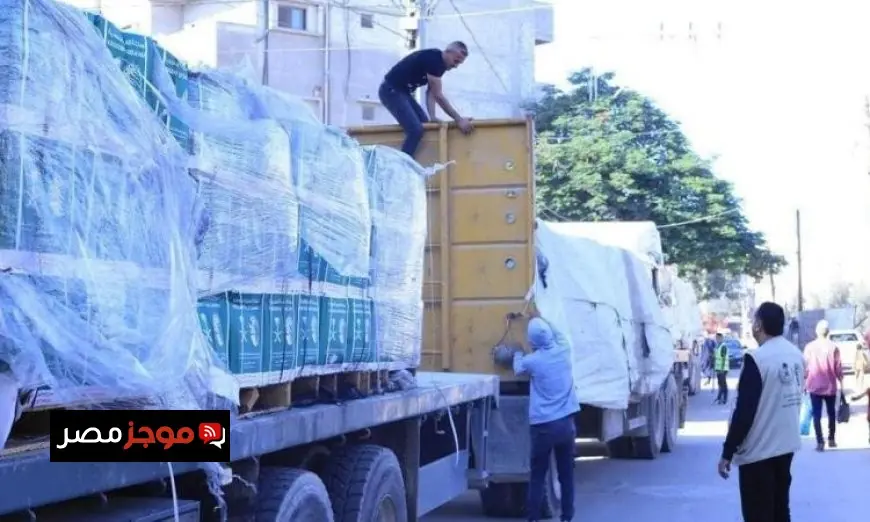 قافلة إغاثية سعودية جديدة تصل اليوم إلى قطاع غزة لدعم المتضررين