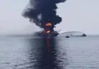 حريق ضخم في ناقلة نفط روسية جراء هجمات بطائرات مسيرة أوكرانية في البحر الأسود