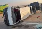 إصابة 25 شخصا في انقلاب ميني باص وزارة الشباب على طريق العاصمة الإدارية
