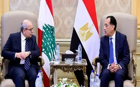 رئيس الوزراء يستقبل نظيره اللبناني في مطار القاهرة الدولي بالصور