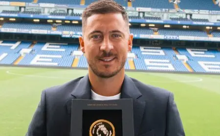 أسطورة تشيلسي إيدن هازارد يدخل قاعة مشاهير الدوري الإنجليزي الممتاز