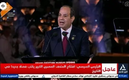 قنوات عربية ودولية تسلط الضوء على كلمة الرئيس السيسي في تدشين المتحف المصري الكبير