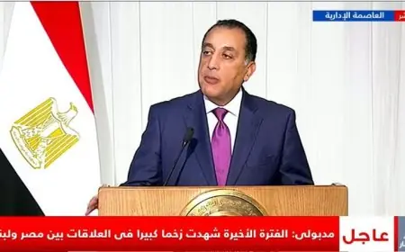 مدبولي يؤكد أن التبادل التجاري بين مصر ولبنان وصل إلى مليار دولار في 2024 ونسعى لتحقيق مضاعفته