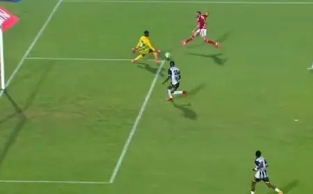 عمر كمال يبدع ويسجل الهدف الأول للأهلي في شباك إيجل نوار بدوري أبطال إفريقيا فيديو