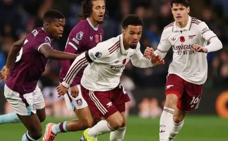 أرسنال يحقق انتصاراً ساحقاً على بيرنلي ونوتنغهام يتعثر مانشستر يونايتد في مفاجأة مثيرة