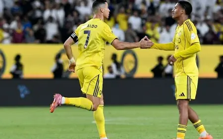 هدف رونالدو الرائع يحقق التعادل بين النصر والفيحاء في الشوط الأول