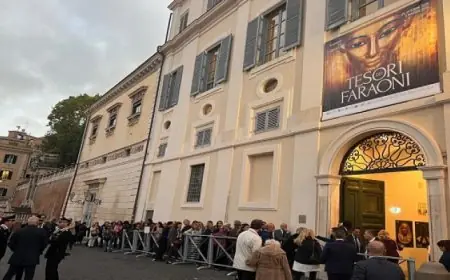 جماهير ضخمة تتدفق على معرض كنوز الفراعنة في روما بعد الافتتاح الرسمي