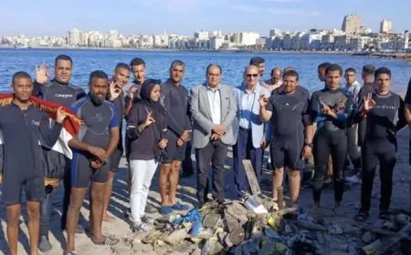 حملة بحار مستدامة في الإسكندرية لتطهير قاع البحر بالميناء الشرقى تحت إشراف وزارة البيئة