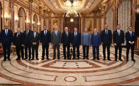 صور تفصيلية لزيارة النائب العام لرئيس مجلس الشيوخ لتهنئته ببدء مهمته الجديدة