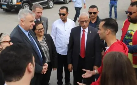 السفير الألماني في القاهرة يقوم بزيارة ميدانية لمركز الخدمات اللوجستية في العريش