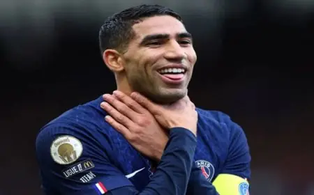 حكيمى يقود باريس سان جيرمان لاستعادة صدارة الدورى الفرنسى بفوز ساحق على بريست 3-0